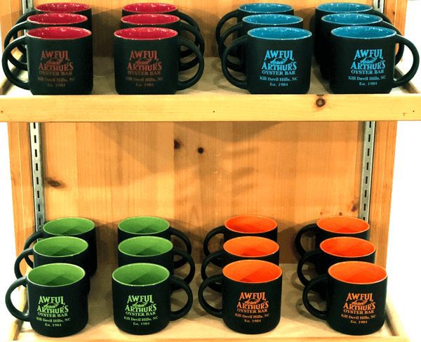 Awful Arthurs Branded Bistro Mugs in Various Colors